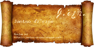 Jantso Örzse névjegykártya